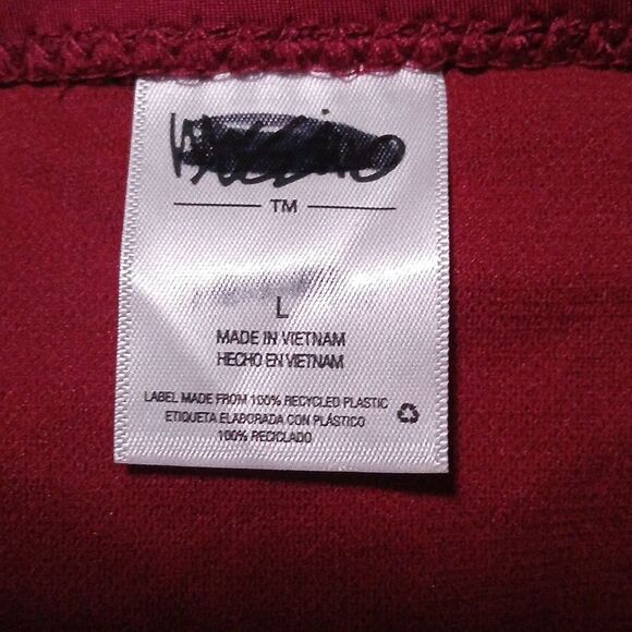 Mossimo 2 pc striped solid maroon bottom bikini bathing suit swimsuit Sz M/L NWT - Picture 7 of 7